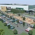 Ilustração do Palladium Shopping em construção em Foz do Iguaçu