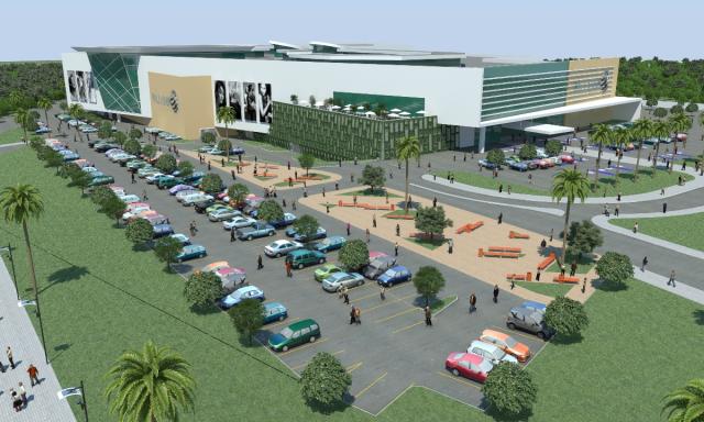 Ilustração do Palladium Shopping em construção em Foz do Iguaçu